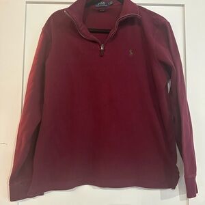 Polo by Ralph Lauren Men’s Maroon Estate Rib Pullover